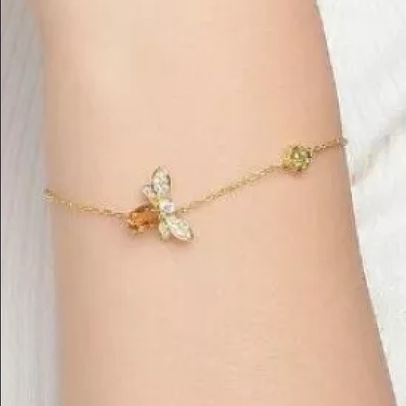 🐝 Citrine & Rose Gold Bee Bracelet - Picture 3 of 6